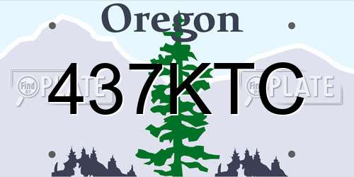 437KTC Oregon License Plate
