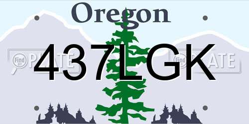 437LGK Oregon License Plate