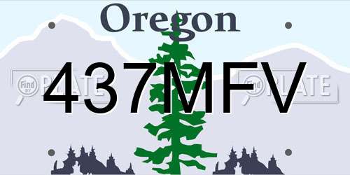 437MFV Oregon License Plate