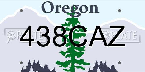 438CAZ Oregon License Plate