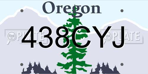 438CYJ Oregon License Plate