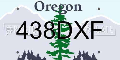 438DXF Oregon License Plate