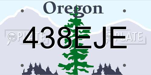 438EJE Oregon License Plate