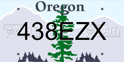 438EZX Oregon License Plate