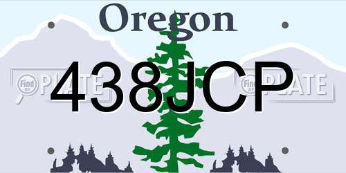 438JCP Oregon License Plate