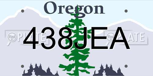 438JEA Oregon License Plate