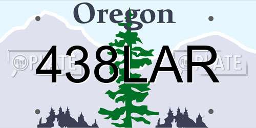 438LAR Oregon License Plate