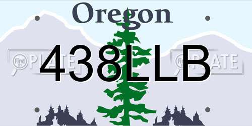 438LLB Oregon License Plate
