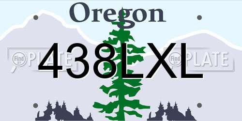 438LXL Oregon License Plate