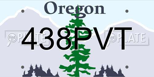 438PVT Oregon License Plate