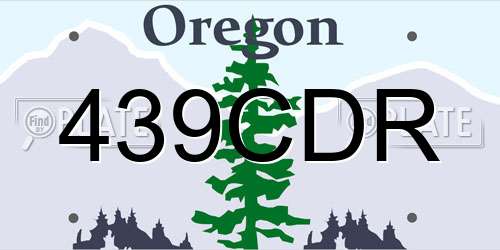 439CDR Oregon License Plate