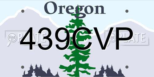 439CVP Oregon License Plate