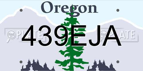 439EJA Oregon License Plate