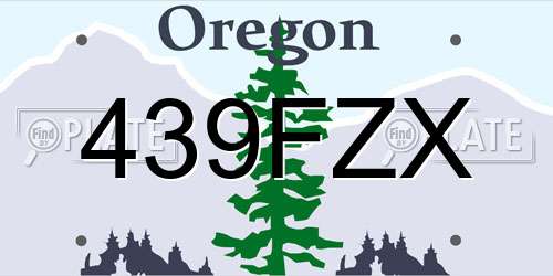 439FZX Oregon License Plate
