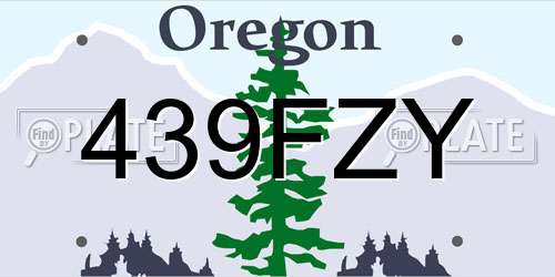 439FZY Oregon License Plate