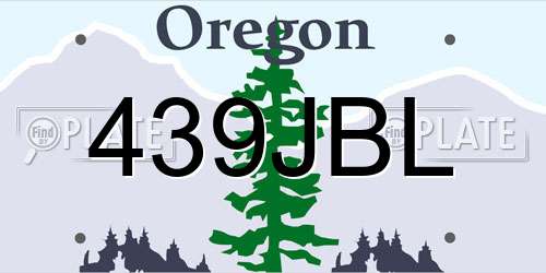 439JBL Oregon License Plate