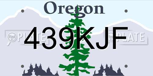 439KJF Oregon License Plate