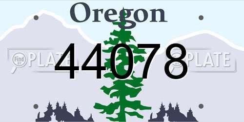 44078 Oregon License Plate