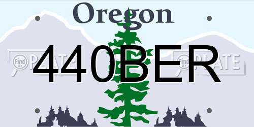 440BER Oregon License Plate