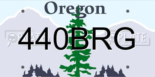 440BRG Oregon License Plate