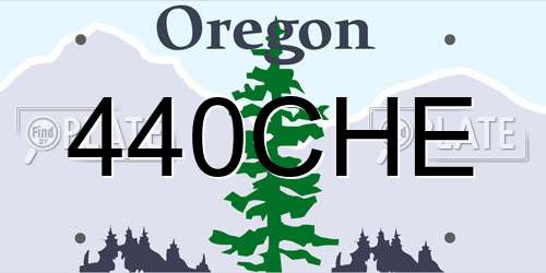440CHE Oregon License Plate