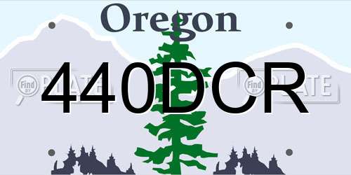 440DCR Oregon License Plate