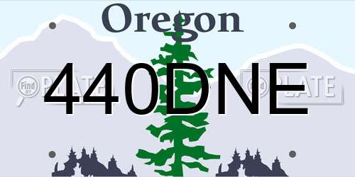 440DNE Oregon License Plate