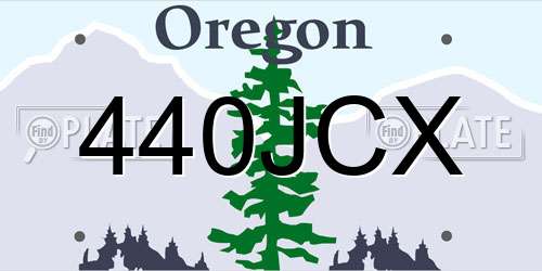 440JCX Oregon License Plate