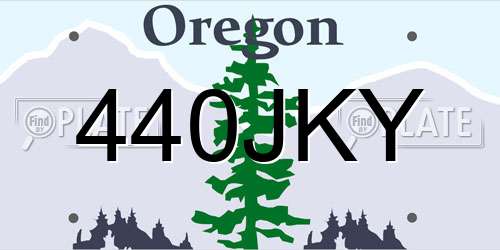 440JKY Oregon License Plate