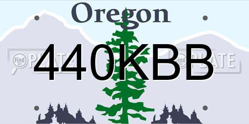 440KBB Oregon License Plate