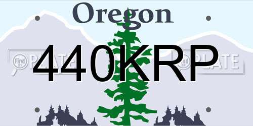 440KRP Oregon License Plate