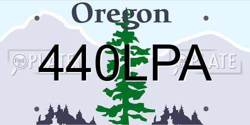 440LPA Oregon License Plate