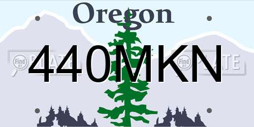 440MKN Oregon License Plate