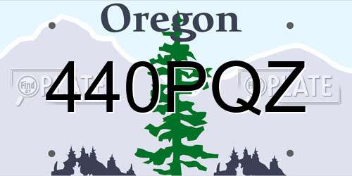 440PQZ Oregon License Plate