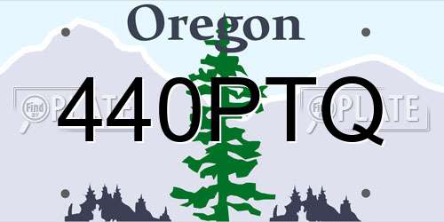 440PTQ Oregon License Plate