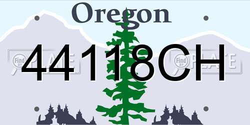 44118CH Oregon License Plate