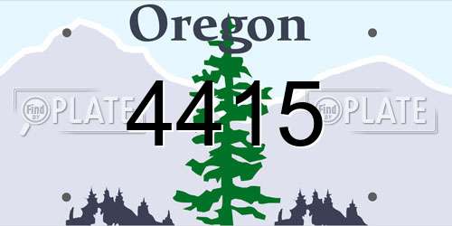 4415 Oregon License Plate