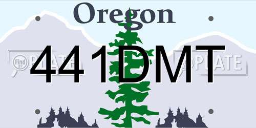 441DMT Oregon License Plate