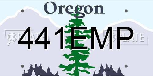 441EMP Oregon License Plate