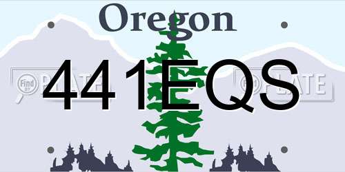 441EQS Oregon License Plate