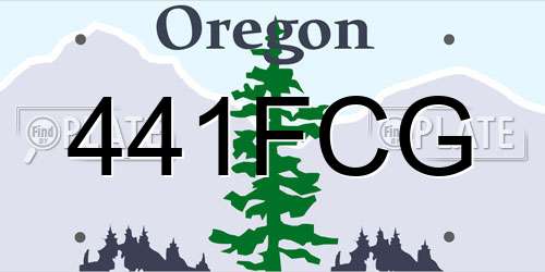441FCG Oregon License Plate