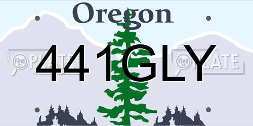 441GLY Oregon License Plate