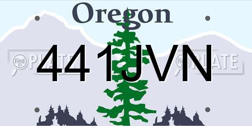 441JVN Oregon License Plate