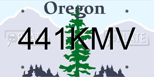 441KMV Oregon License Plate