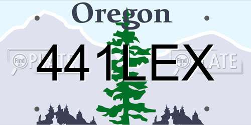 441LEX Oregon License Plate