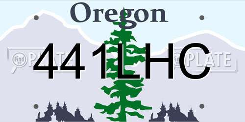 441LHC Oregon License Plate