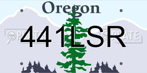441LSR Oregon License Plate