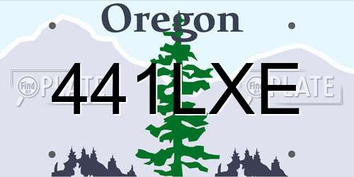 441LXE Oregon License Plate