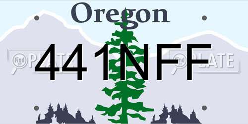 441NFF Oregon License Plate