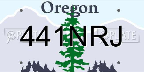 441NRJ Oregon License Plate